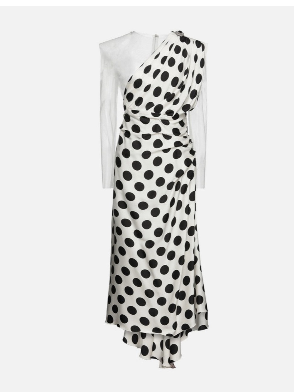 Dolce & Gabbana White Dress with Black Polka Dots 42 NWT